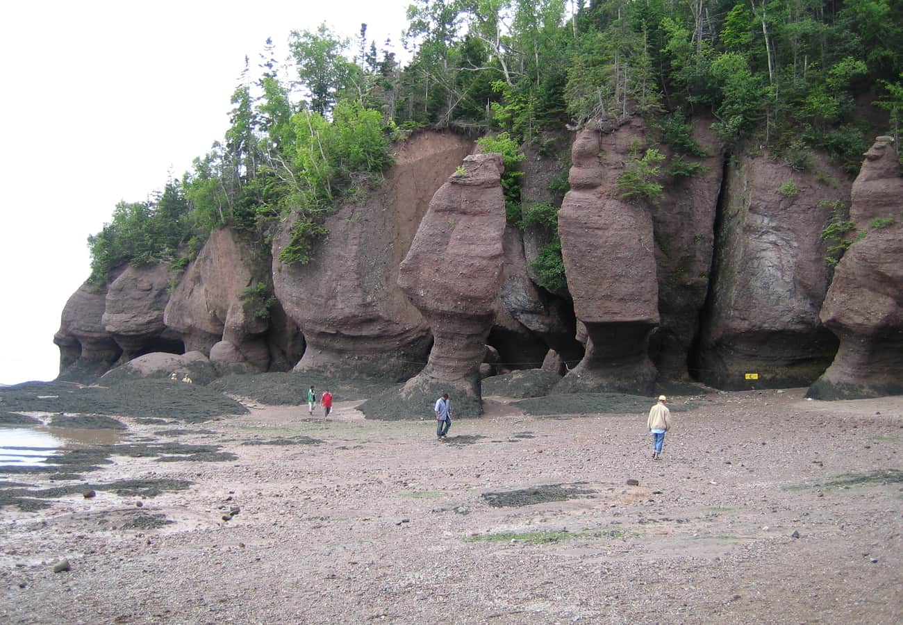 Hopewell Rocks at low tide in the Bay of Fundy