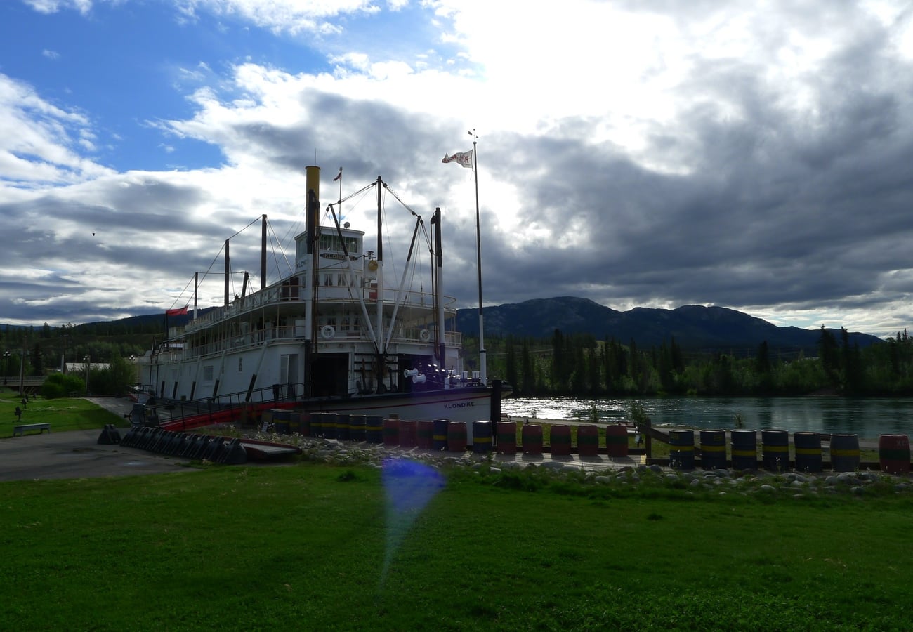 Historic SS Klondike sternwheeler riverboat in Whitehorse Yukon