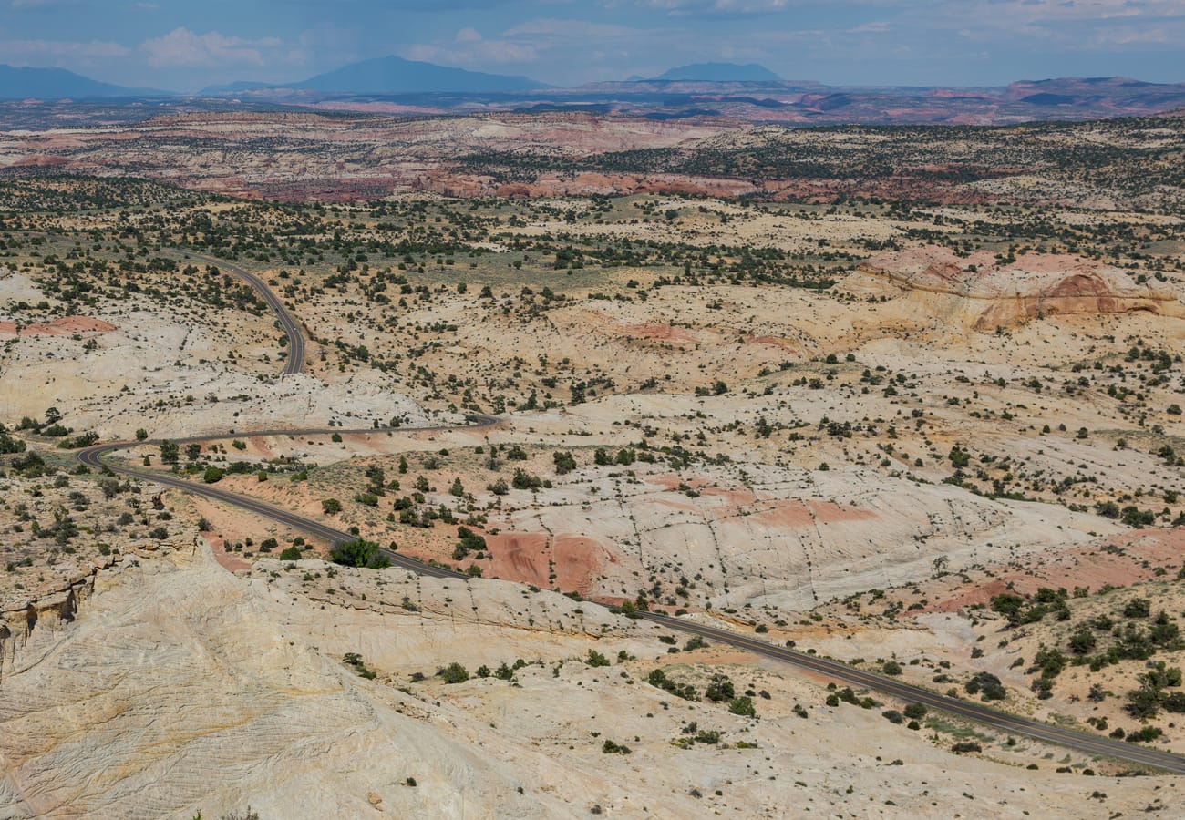 Utah Scenic Byway 12 carving through magnificent sandstone canyon country