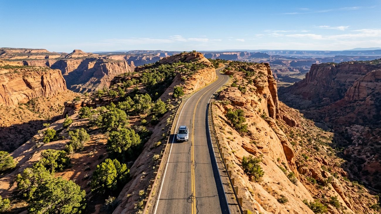 Utah Scenic Byway 12 traversing The Hogback sandstone ridge