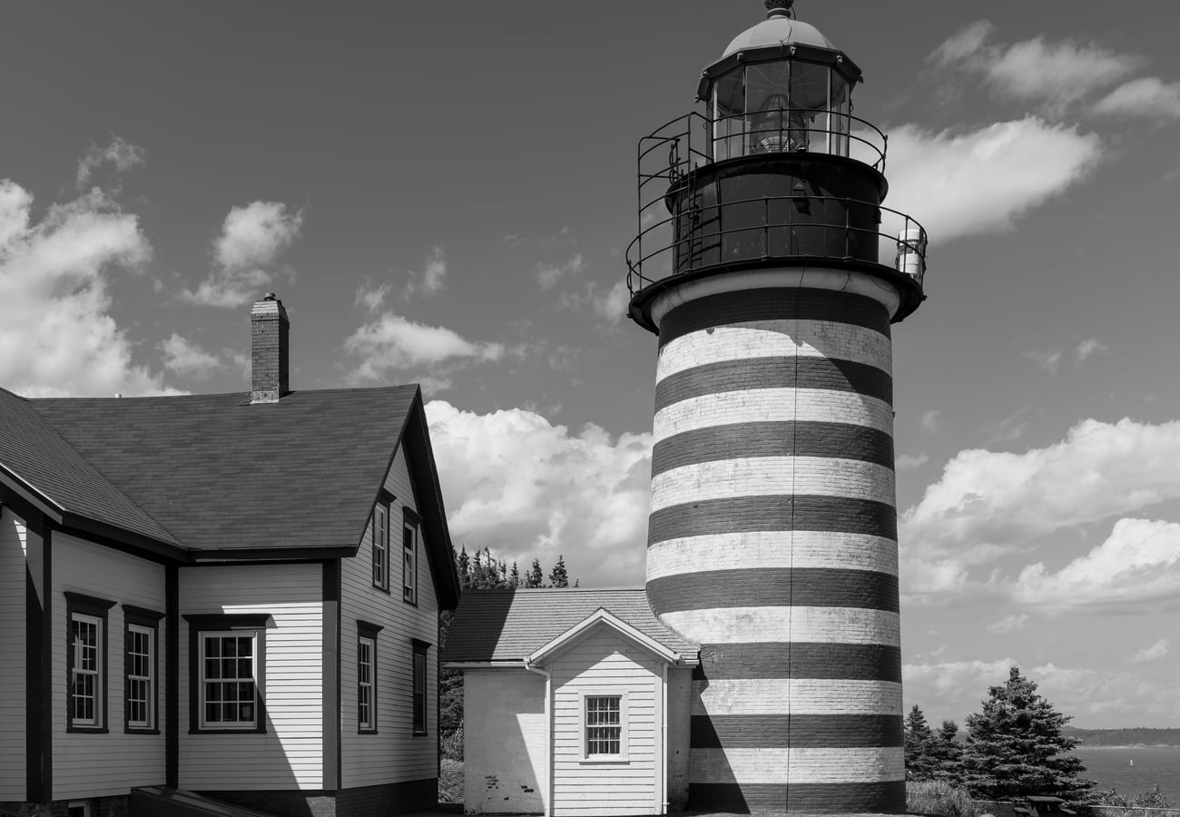 West Quoddy Head Lighthouse in Lubec Maine