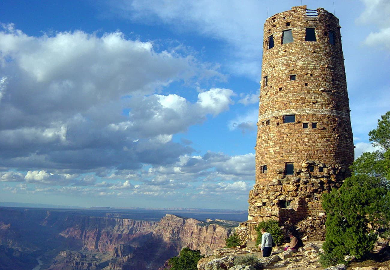 Desert View Watchtower overlooking the Grand Canyon South Rim