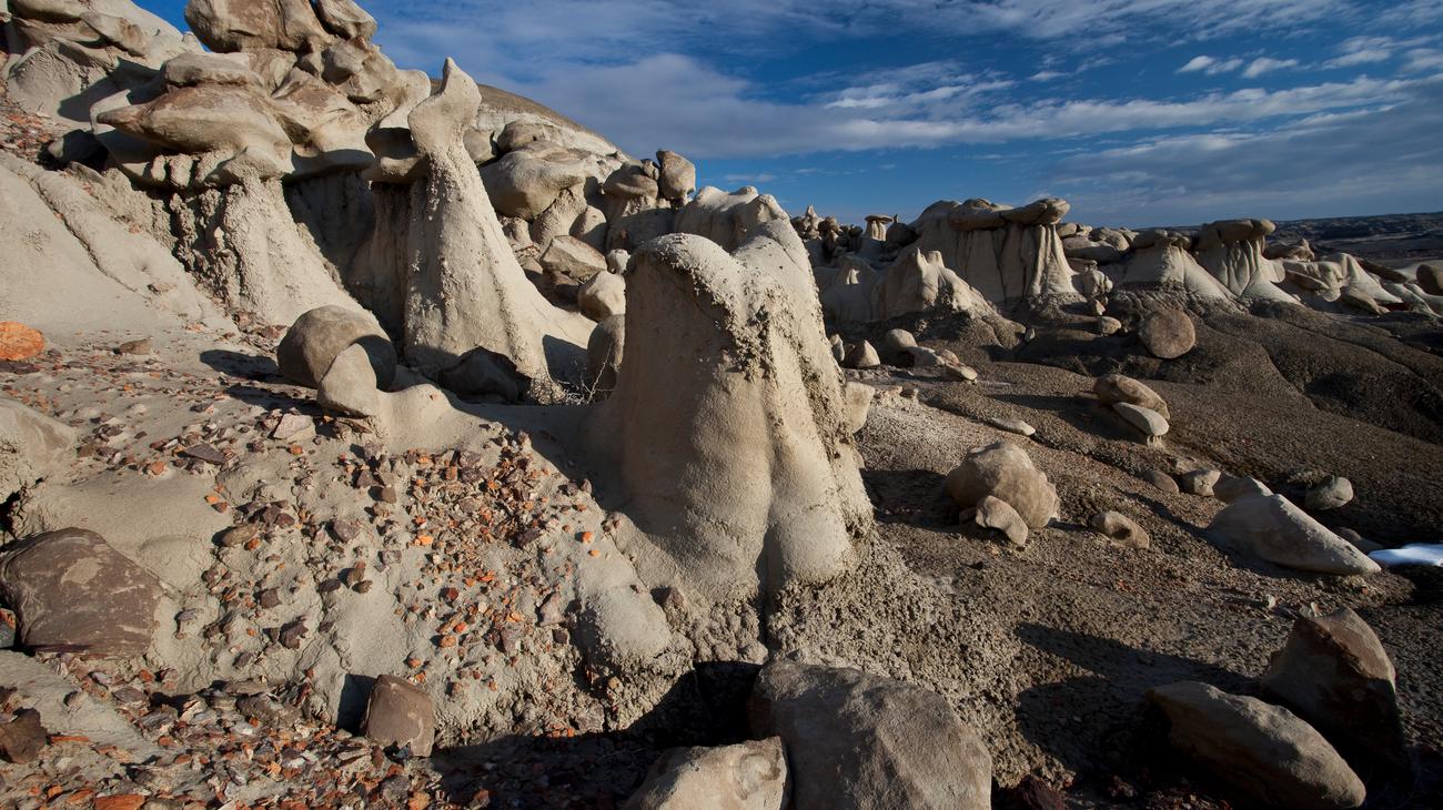 Bizarre sandstone hoodoos and sculpted badlands in the remote Bisti De-Na-Zin Wilderness