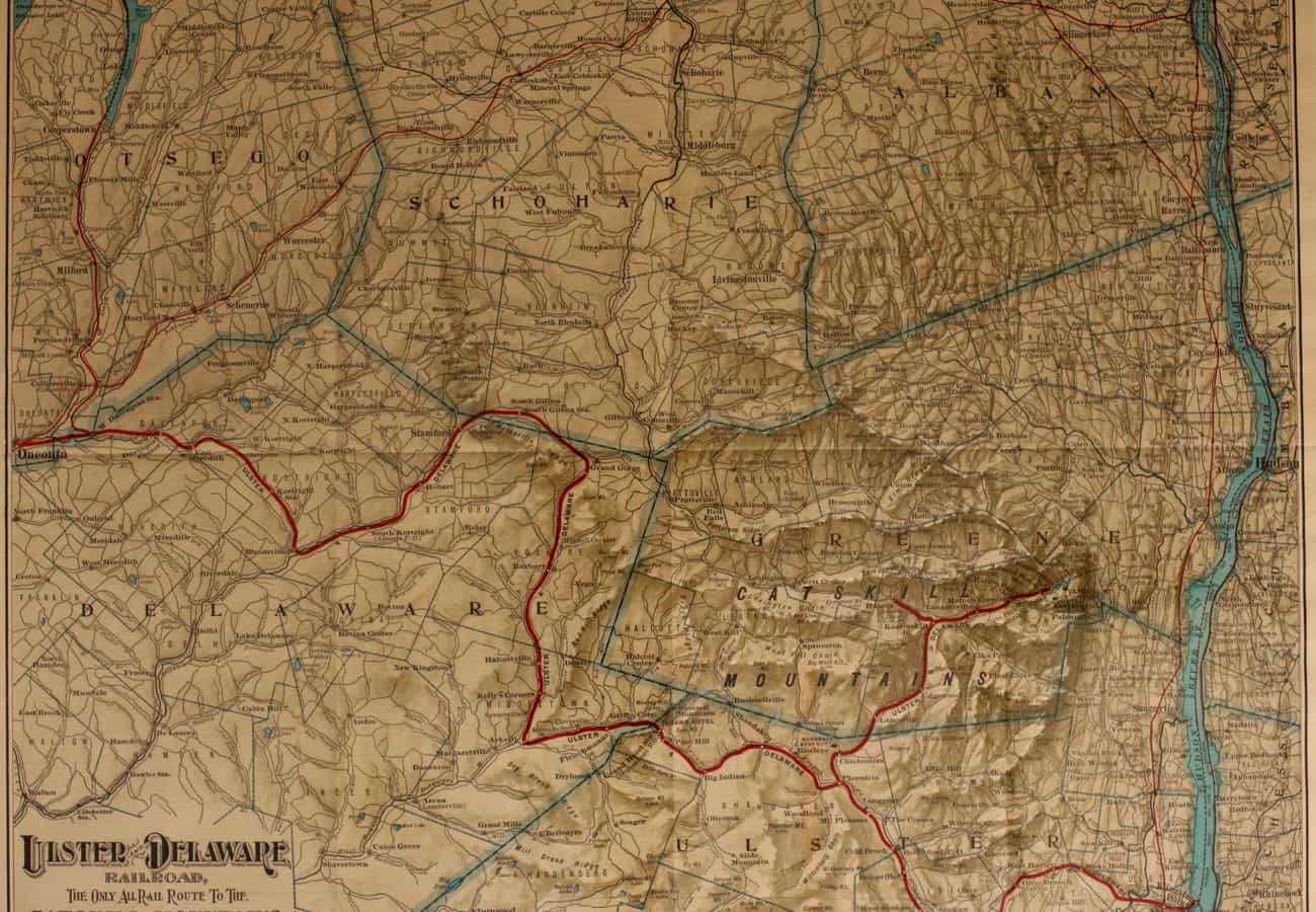 The lush rolling peaks and forested valleys of the Catskill Mountains