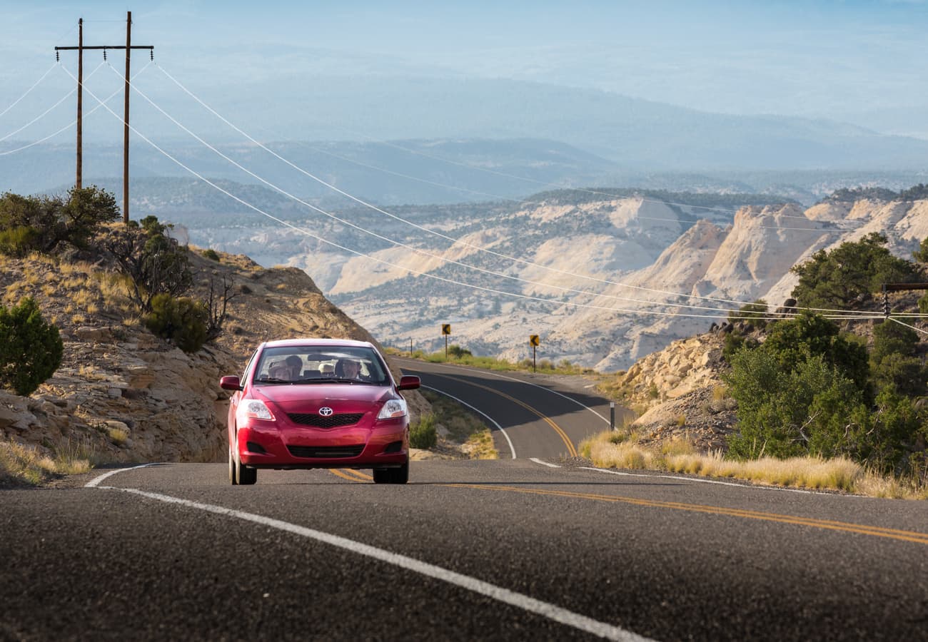 Scenic Byway 12 winding through the red sandstone canyons of Escalante Utah