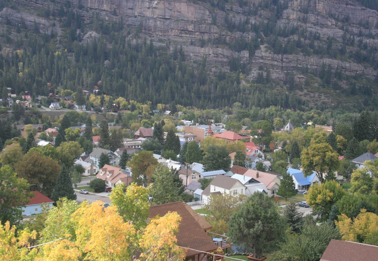 Million Dollar Highway US 550 winding through rugged San Juan Mountain cliffs in Colorado