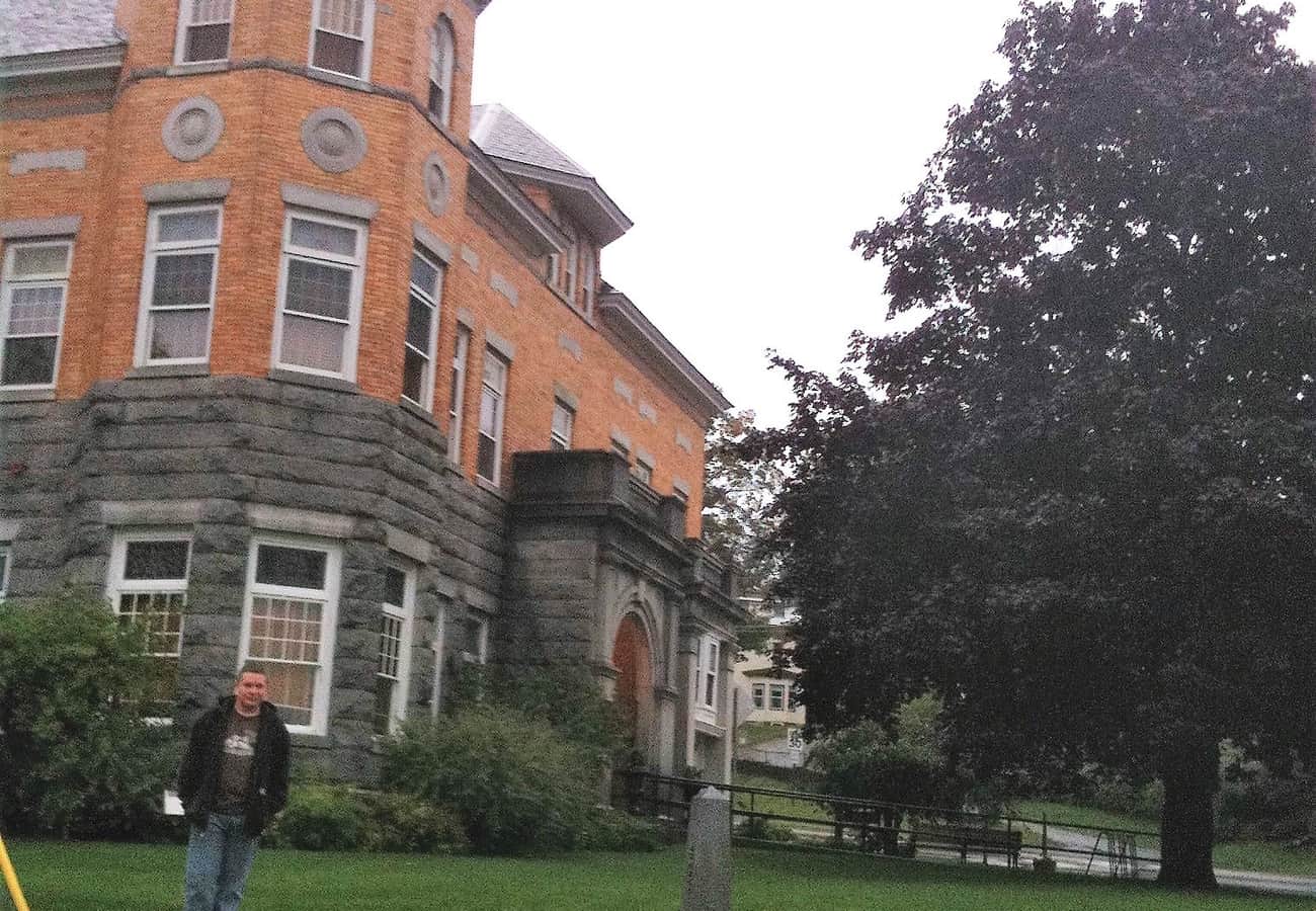 Haskell Free Library and Opera House on US-Canadian Border