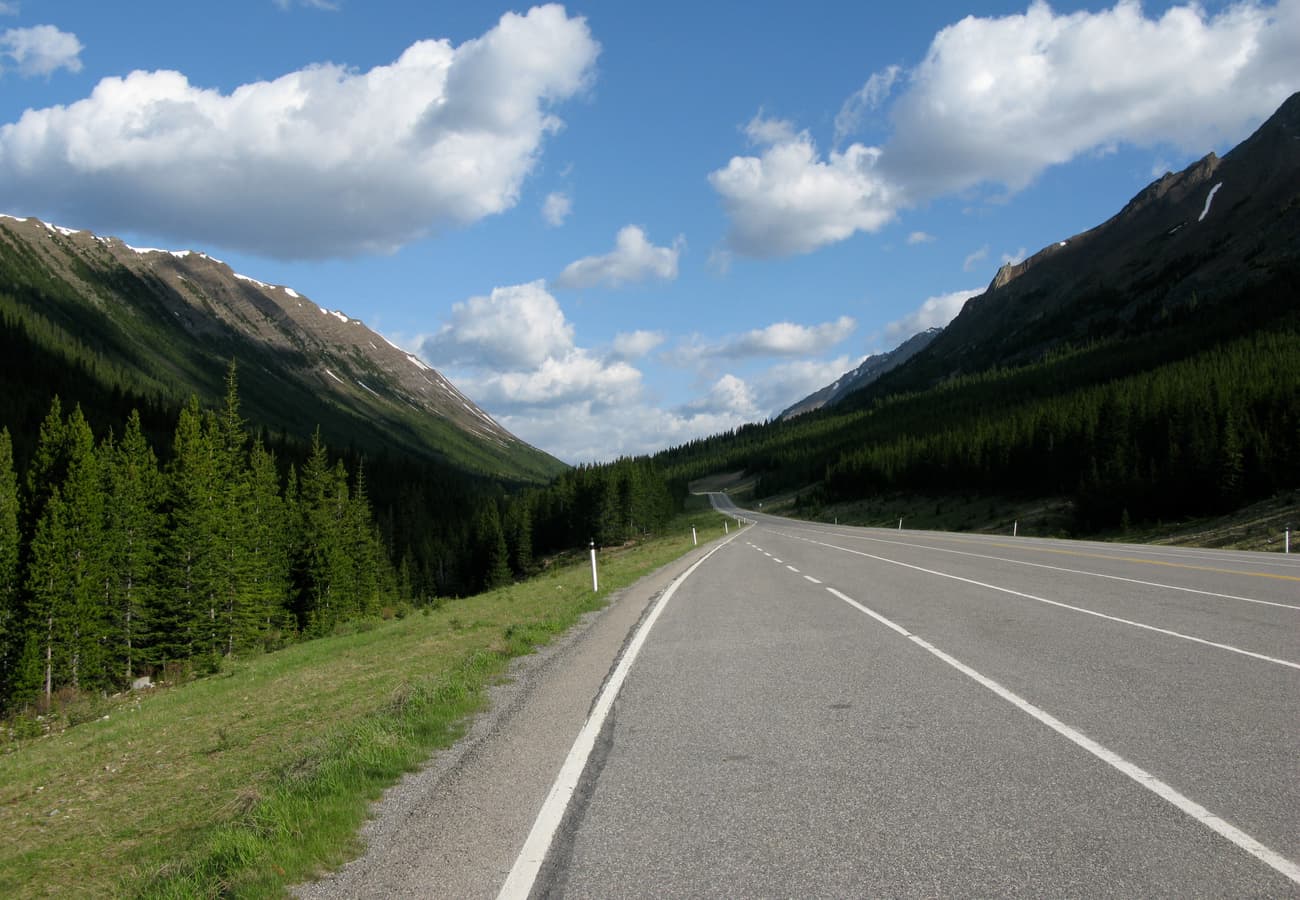 Highwood Pass alpine pass traversing Kananaskis Country