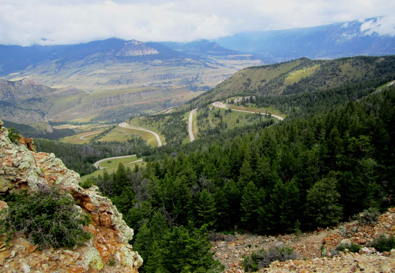 Dead Indian Pass overlook on the Chief Joseph Scenic Byway in northwest Wyoming