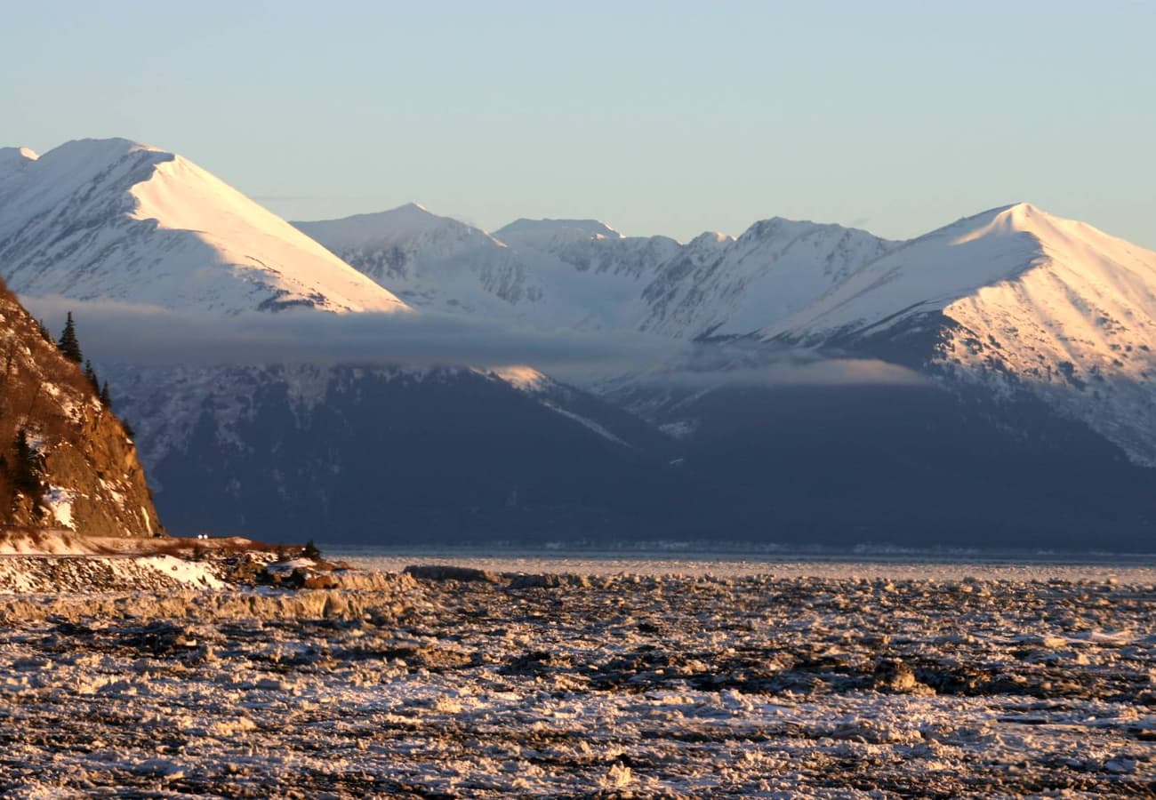 Turnagain Arm coastal highway views