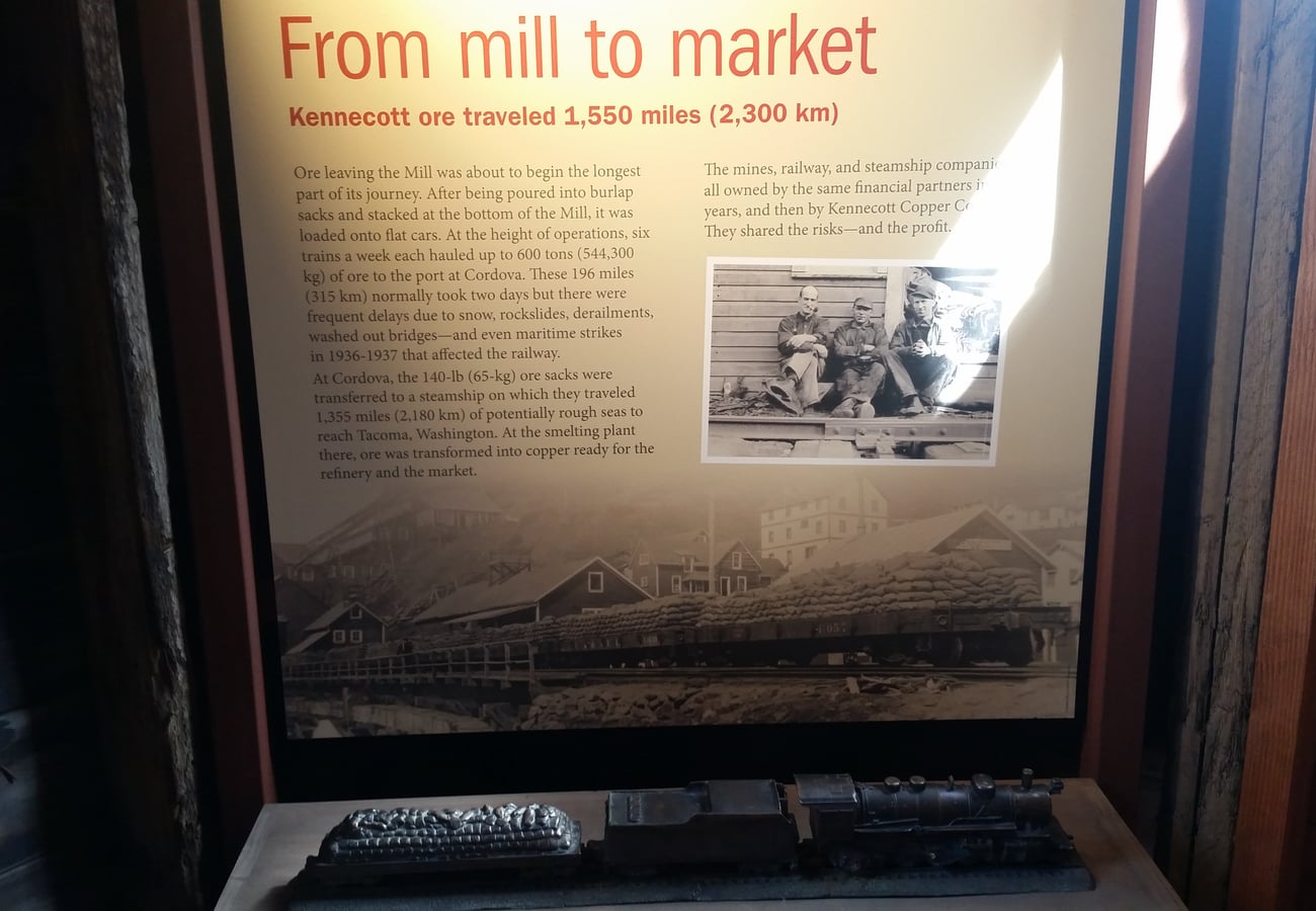 Historic Kennecott copper mine complex in Wrangell-St. Elias National Park
