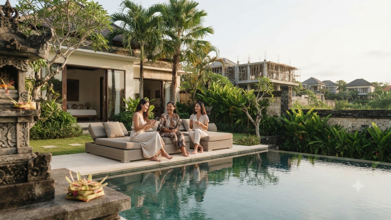 Luxury holiday villa with private pool in Canggu Bali real estate market