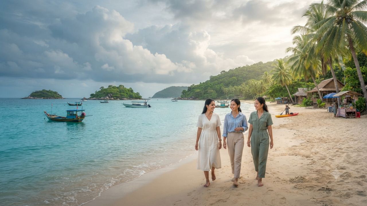 Sihanoukville coastal landscape and beaches in Preah Sihanouk province Cambodia