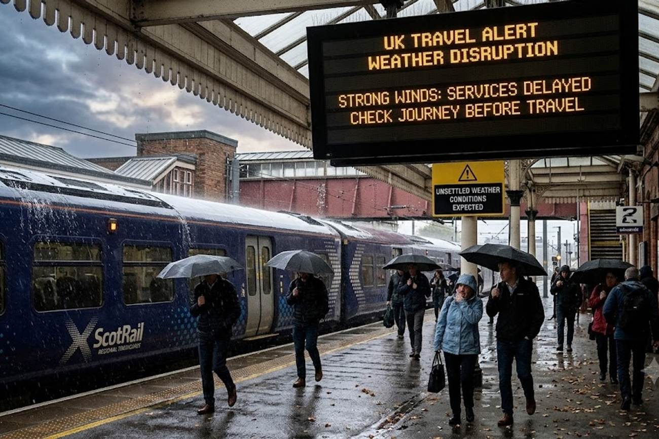 UK Travel Alert: Strong Winds and Unsettled Weather to Disrupt Regional Transit