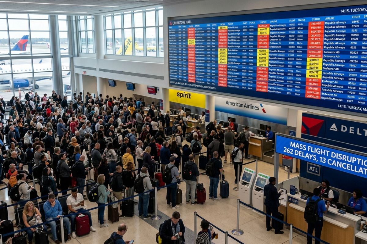 Atlanta Airport Hit by 262 Delays and 13 Cancellations — Spirit, Republic and Delta Impacted