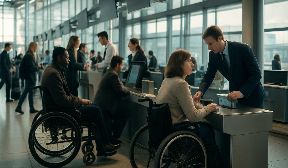 London Stansted Airport terminal exterior, April 2026 strike action alert