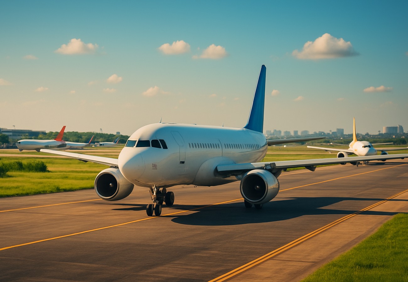 Crowded airport terminal with delayed flight information displays during Asia airspace shutdown crisis