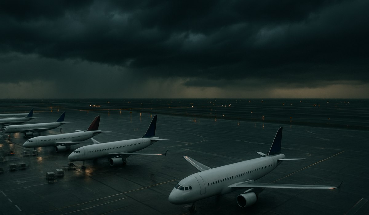 Chicago O'Hare International Airport terminal during April 2026 operational disruption