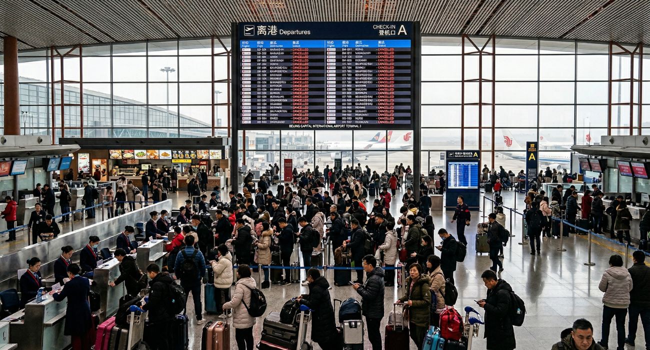 China Travel Chaos Deepens as Over 120 Flights Cancelled Impacting Air China, China Eastern, China Southern Routes Across Beijing, Shanghai, Frankfurt, Munich, and Tel Aviv
