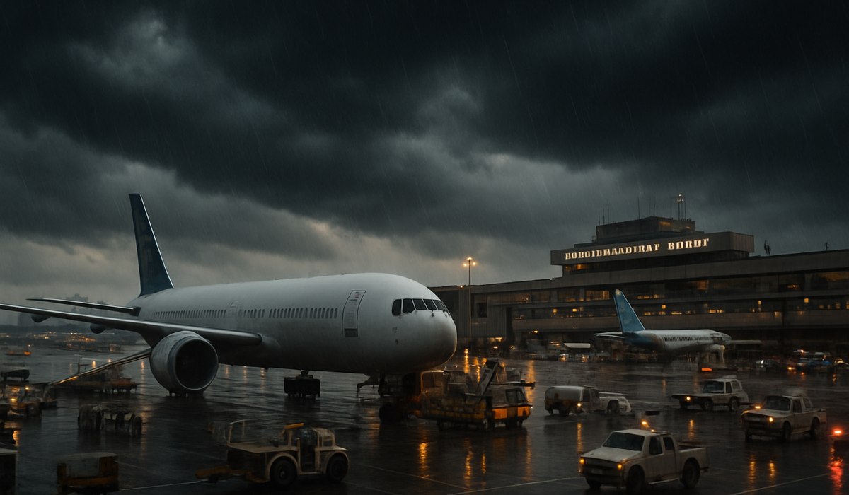 Honolulu Daniel K. Inouye International Airport with spring storm clouds, 2026