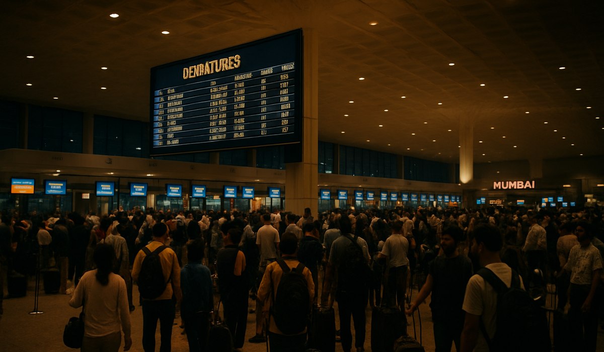 Mumbai airport terminal with aircraft at gates, 2026