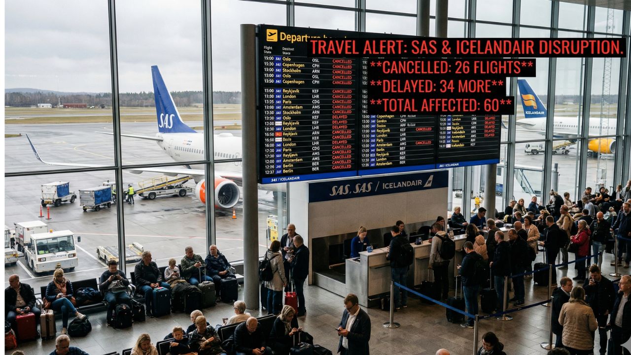 Travel Nightmare Strikes Europe as SAS and Icelandair Cancel 26 Flights and Delay 34 More, Leaving Thousands of Passengers Stranded Across Oslo, Copenhagen, Stockholm, Reykjavik, London, Paris, and Multiple Cities