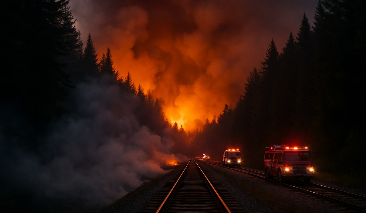 Wildfires Shut Down Major Amtrak Corridor in Northeast Florida, April 2026