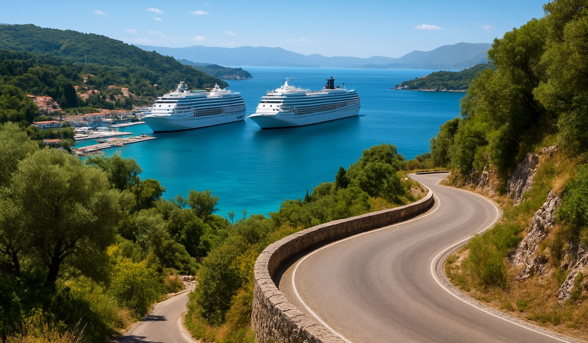 Cruise Port Tour Bus Collides with Concrete Mixer in Corfu, Greece