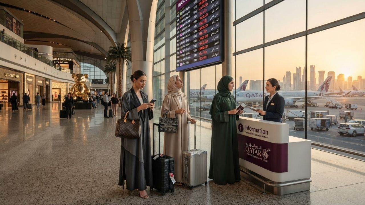 Qatar Hamad International Airport Cancellations Ground Six Regional Saudia and Akasa Services