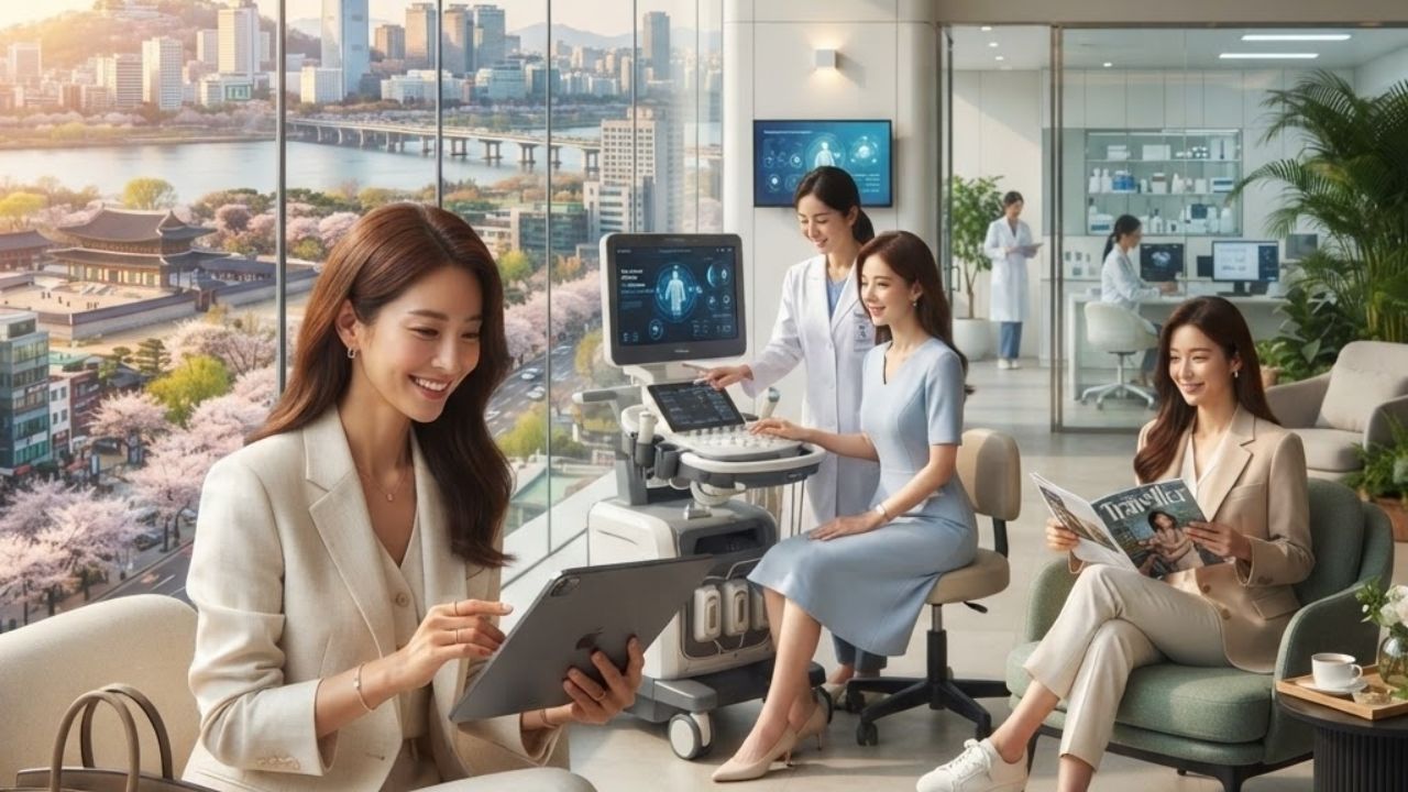 Modern glass-fronted healthcare clinic in Seoul representing the South Korea medical tourism boom.