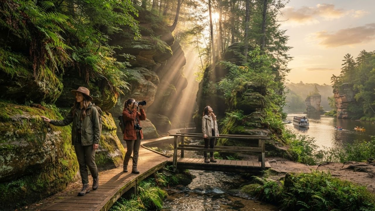 Wisconsin Overtakes Midwest Rivals with Witches Gulch Canyon Trail, Promoting Easy Hiking in Wisconsin and Drawing Travelers to Scenic Sandstone Formations: New Travel Alert