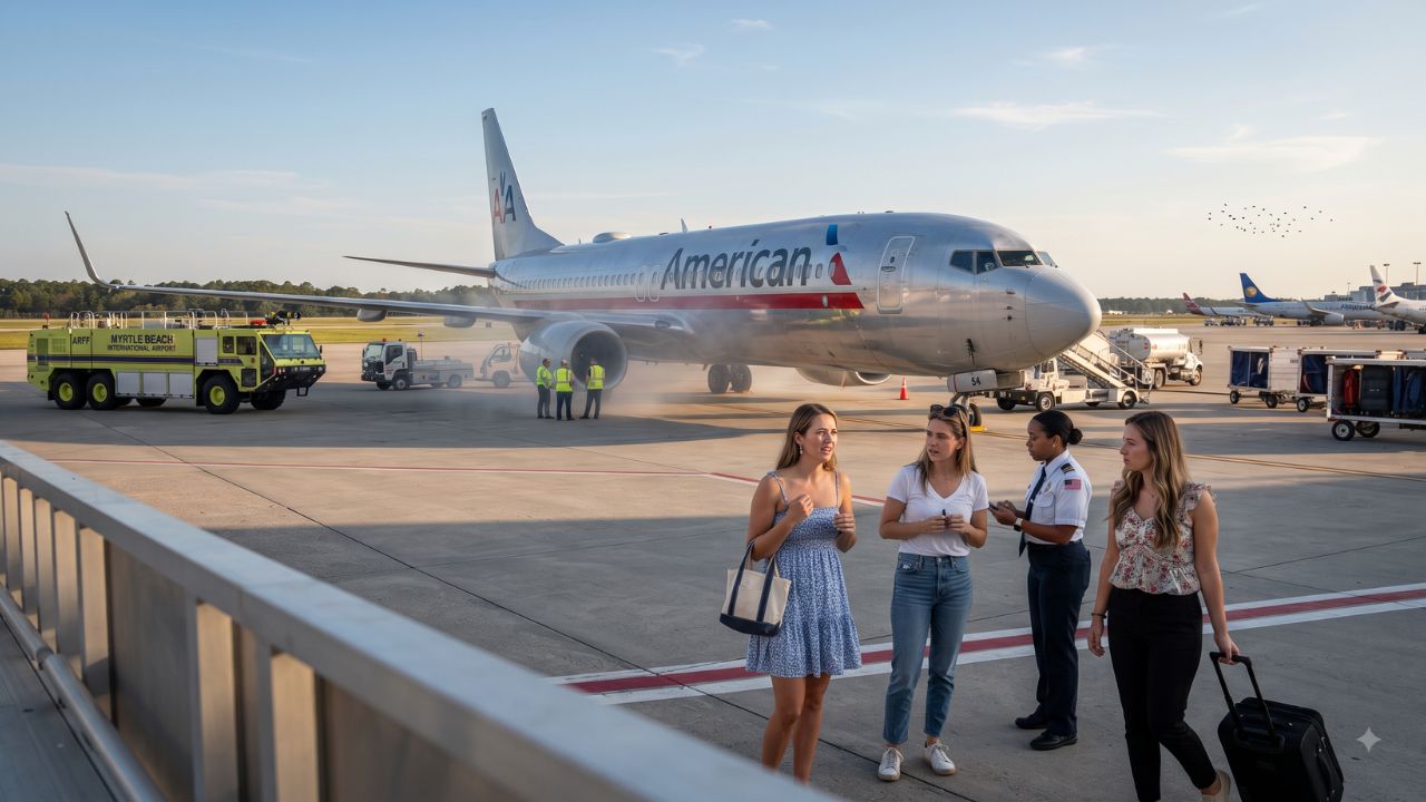 American Airlines AA1760 Makes Emergency Landing in Myrtle Beach