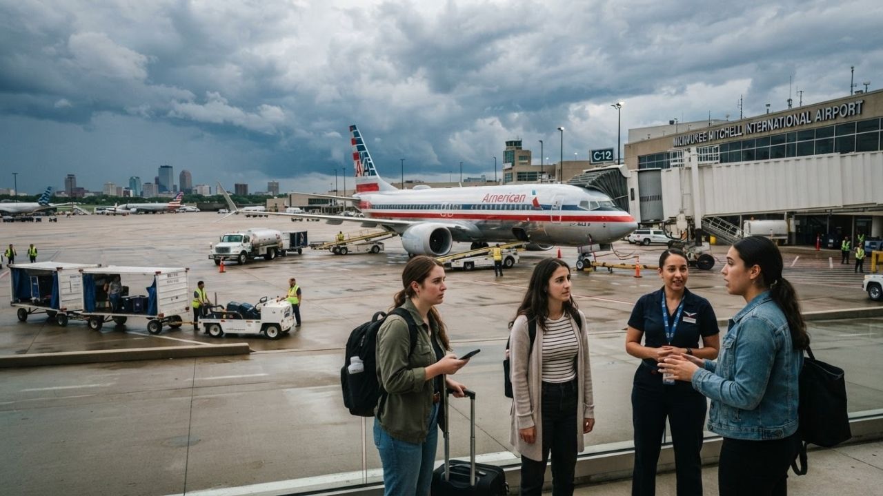 American Airlines AA1795 LGA-ORD Flight Diverts to Milwaukee