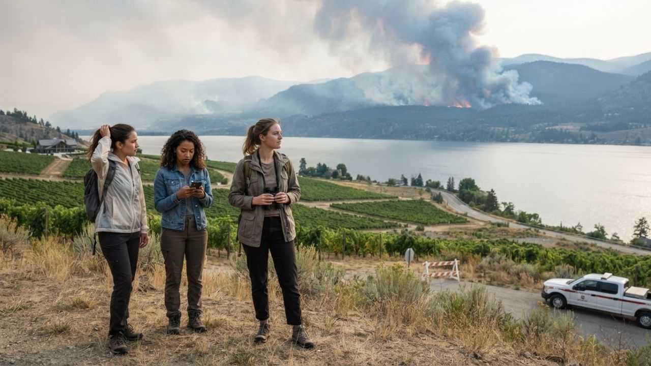 British Columbia Wildfires Force 20,000 Evacuations in Okanagan