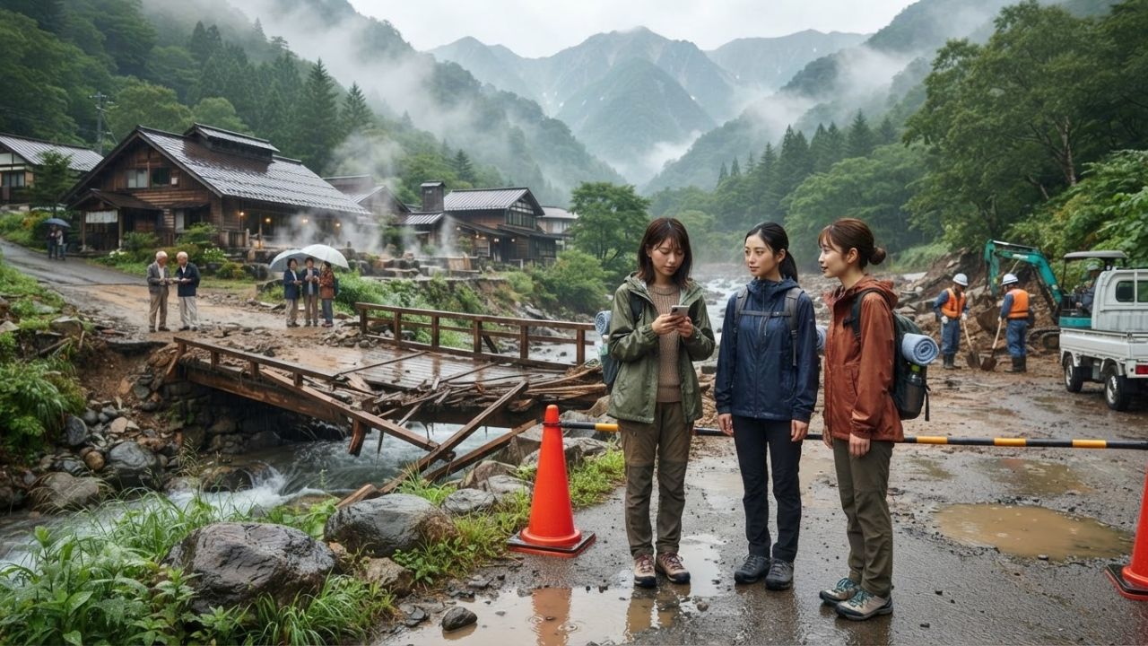 Nagano Landslide Cuts Off Access to Historic Nakabusa Onsen Resort