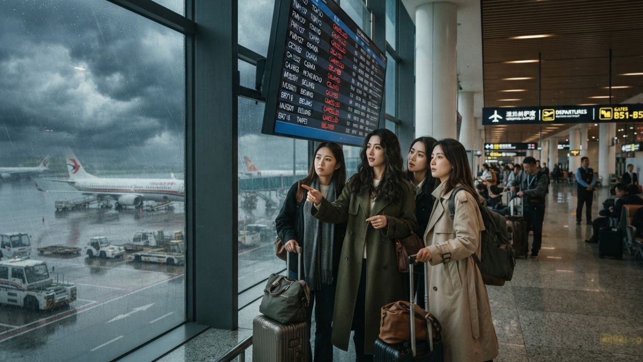 Typhoon Saudel Disrupts Asian Aviation with 9718 Flight Delays