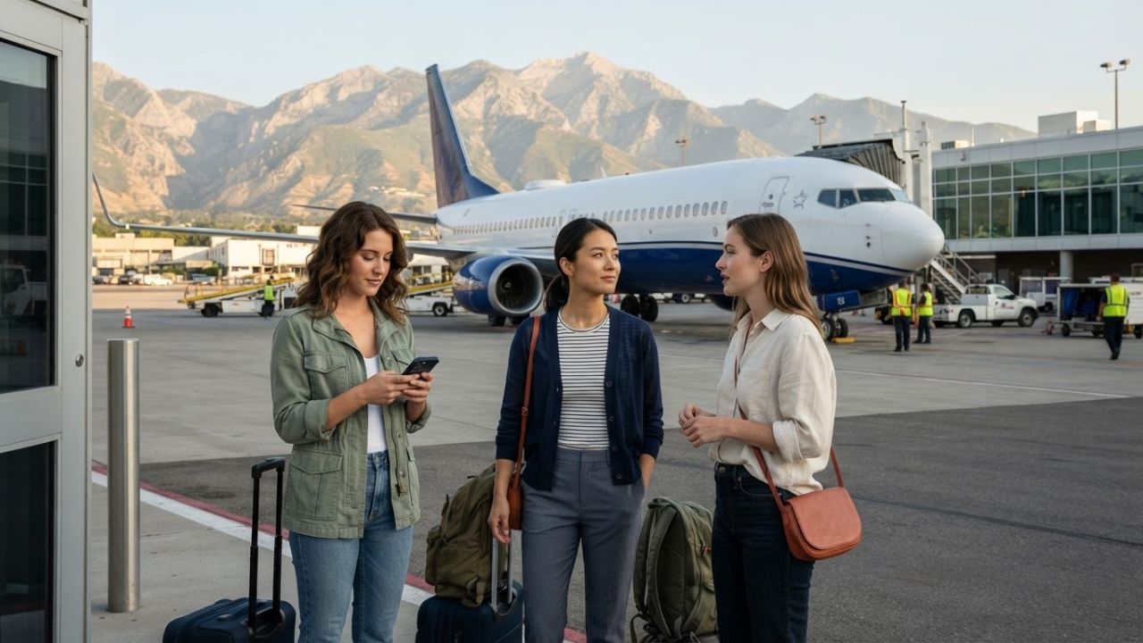 A United Airlines aircraft on the tarmac at Salt Lake City International Airport