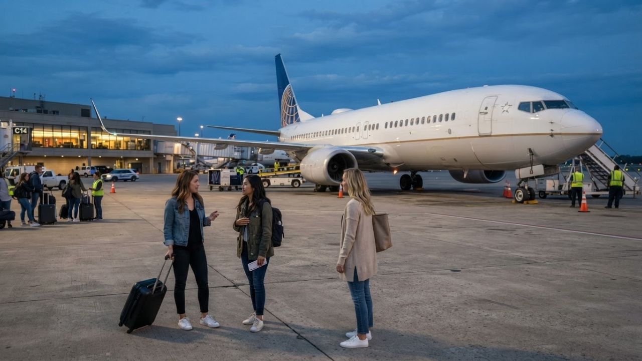 United Airlines Flight UA2003 Diverts to Cleveland Airport