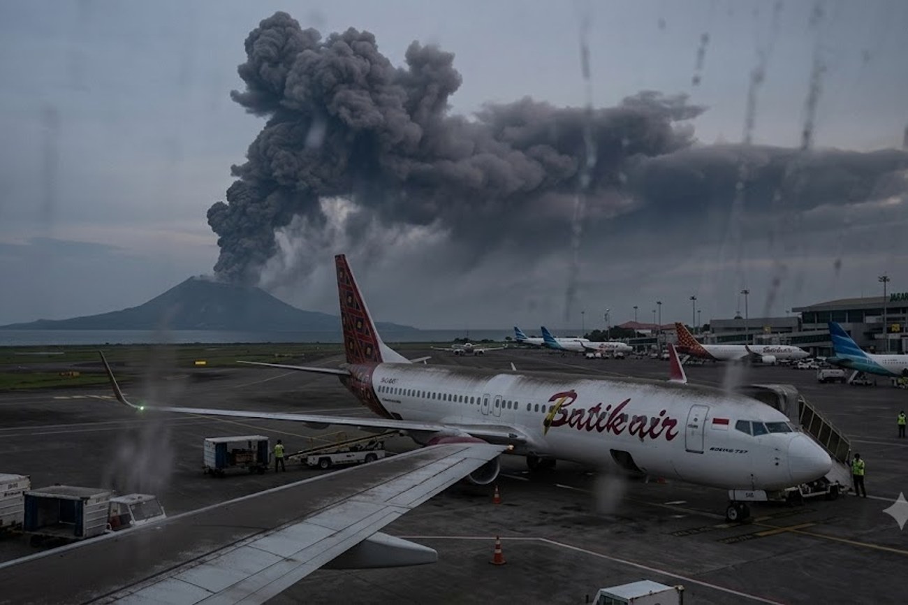 Mount Anak Krakatau Eruption Grounds Batik Air Flights Between Malaysia and Indonesia