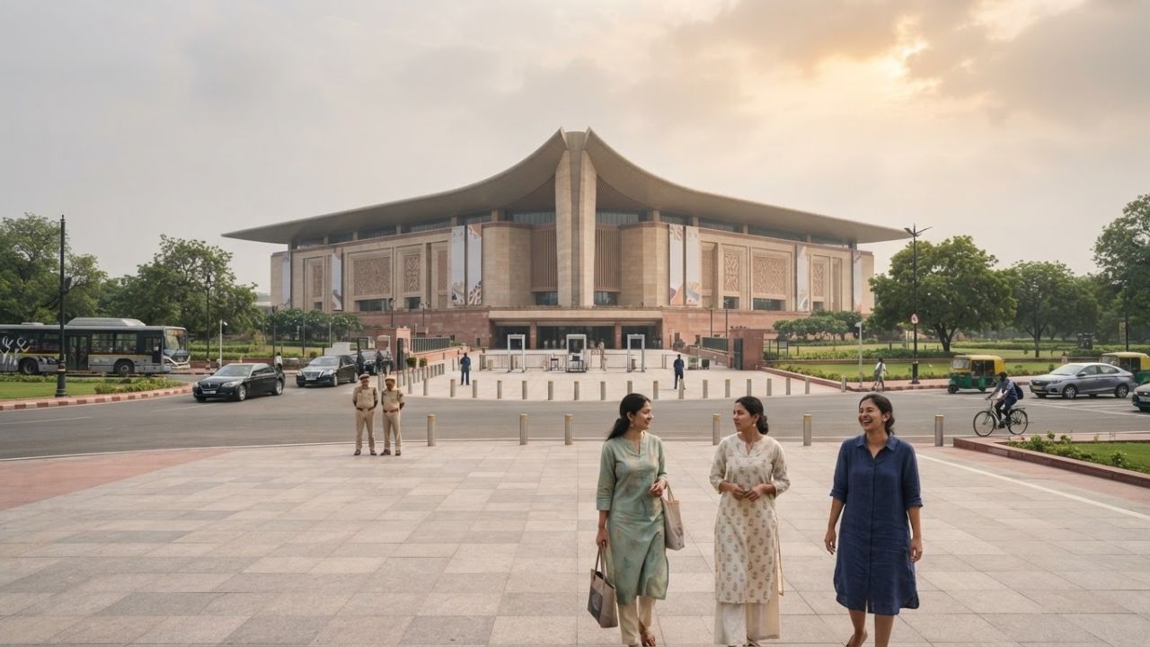 Bharat Mandapam convention center in Pragati Maidan New Delhi during BRICS Summit