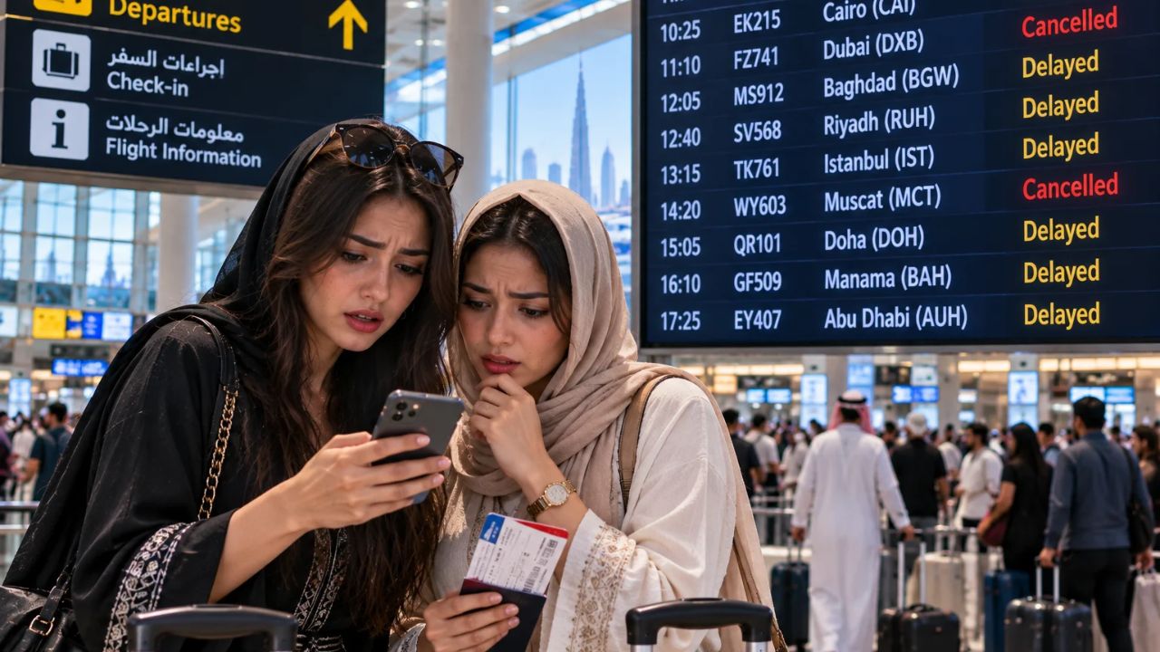 Middle East Airspace Strain: 1,424 Delays and 34 Cancellations Hit Dubai, Istanbul, Cairo, and Riyadh Gateways