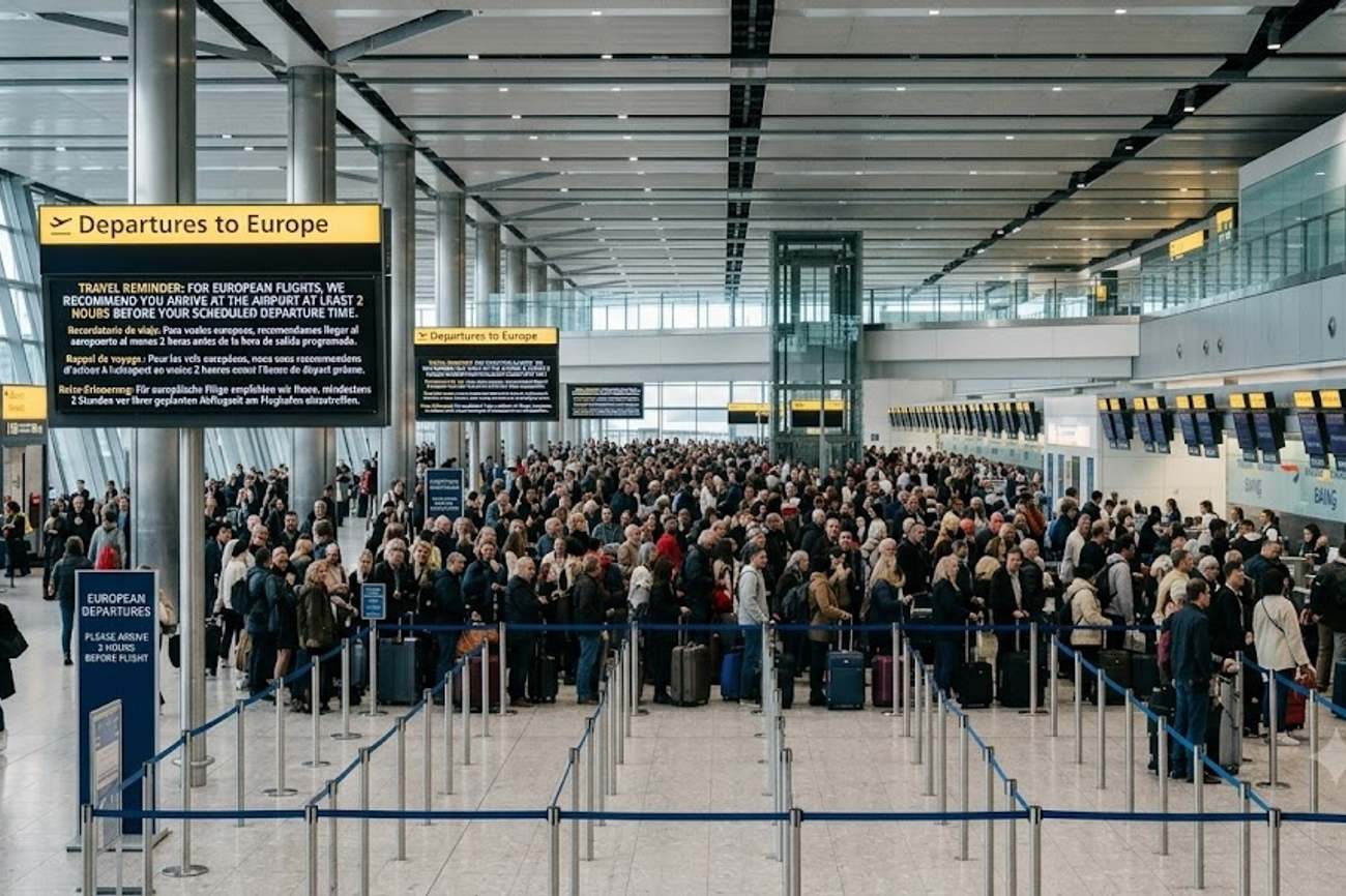 Heathrow Airport Reminds Travellers To Arrive 2 Hours Before Departure For European Flights Amid Terminal Congestion Concerns