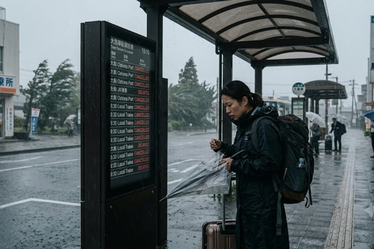 Oshima Joins Chiba and More as Typhoon Dujuan Unleashes a Powerful Rain and Travel Crisis Across Japan