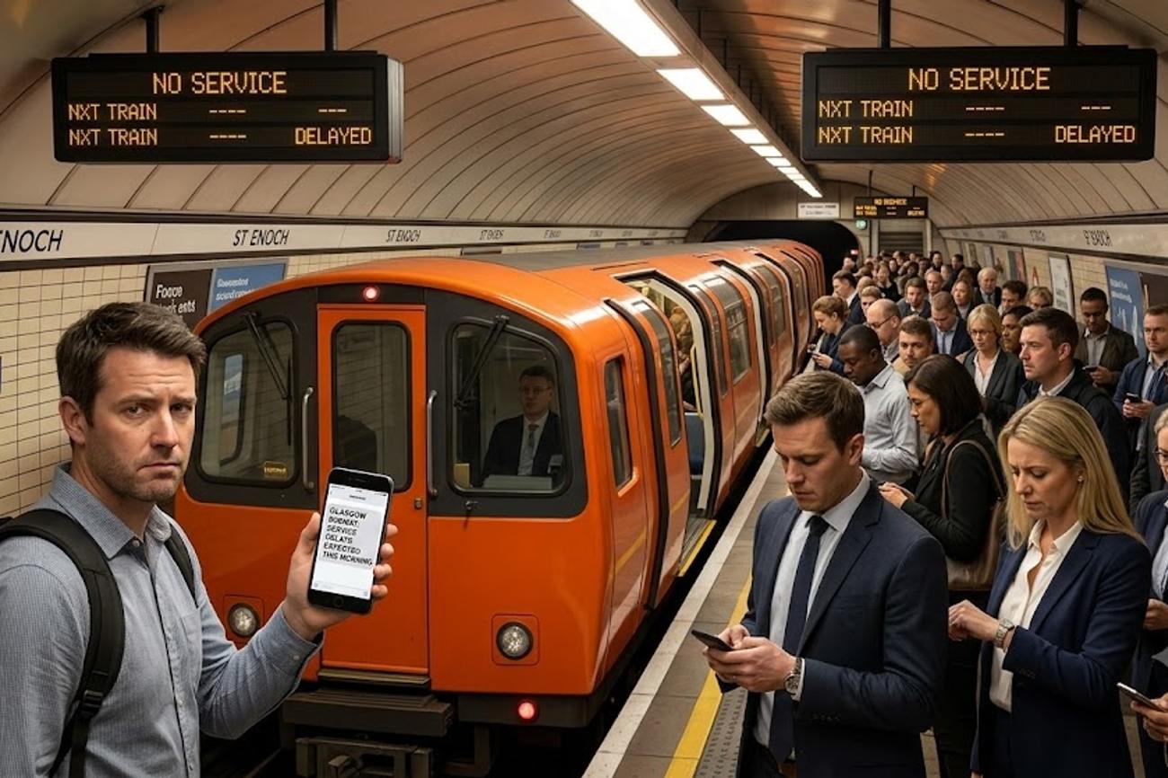 Scotland’s Glasgow Subway Faces New Travel Warning As Delayed Underground Services Disrupt Morning Passengers