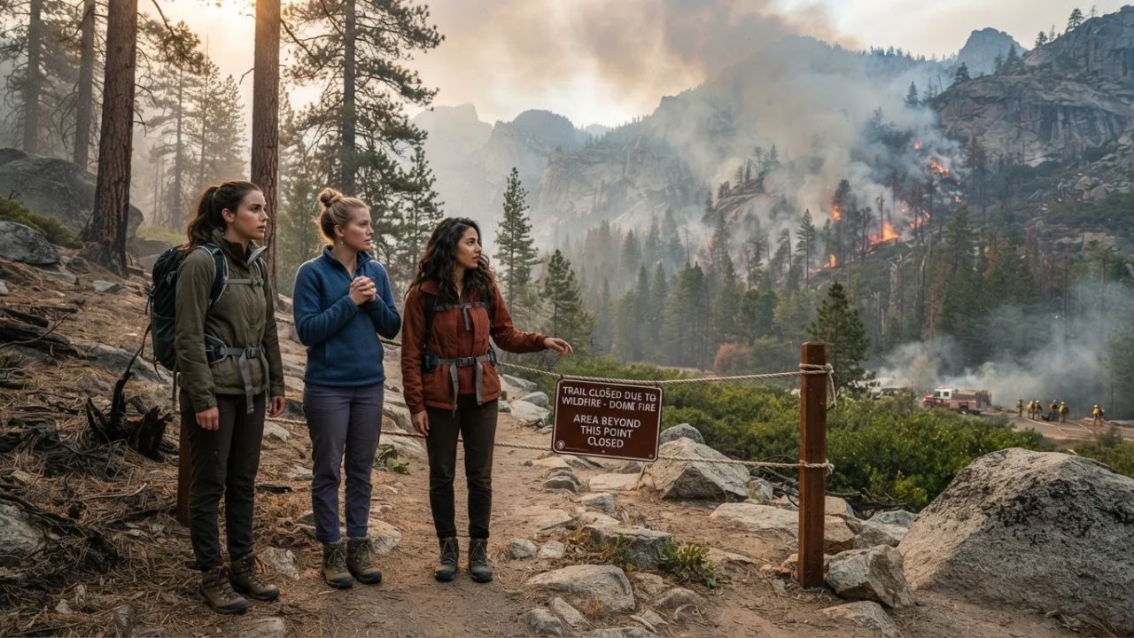 Yosemite Wildfire Surges to 100 Acres: Dome Fire Triggers Chilnualna Falls Backcountry Closures
