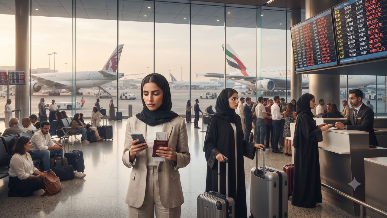 Gulf Airspace Crisis Triggers 1,150 Flight Cancellations and 1,280 Delays Across Doha, Dammam, and Dubai