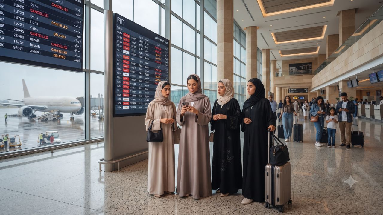 Middle East Aviation Shock: Over 1,210 Cancellations and 1,300 Delays Paralyze Riyadh, Jeddah, Cairo, and Dubai