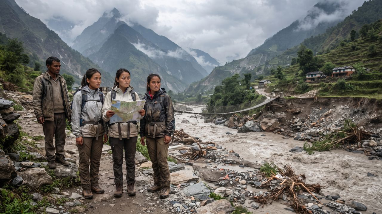 Budhi Gandaki Floods Sever Access to Nepal's Manaslu and Tsum Valley Trekking Corridors
