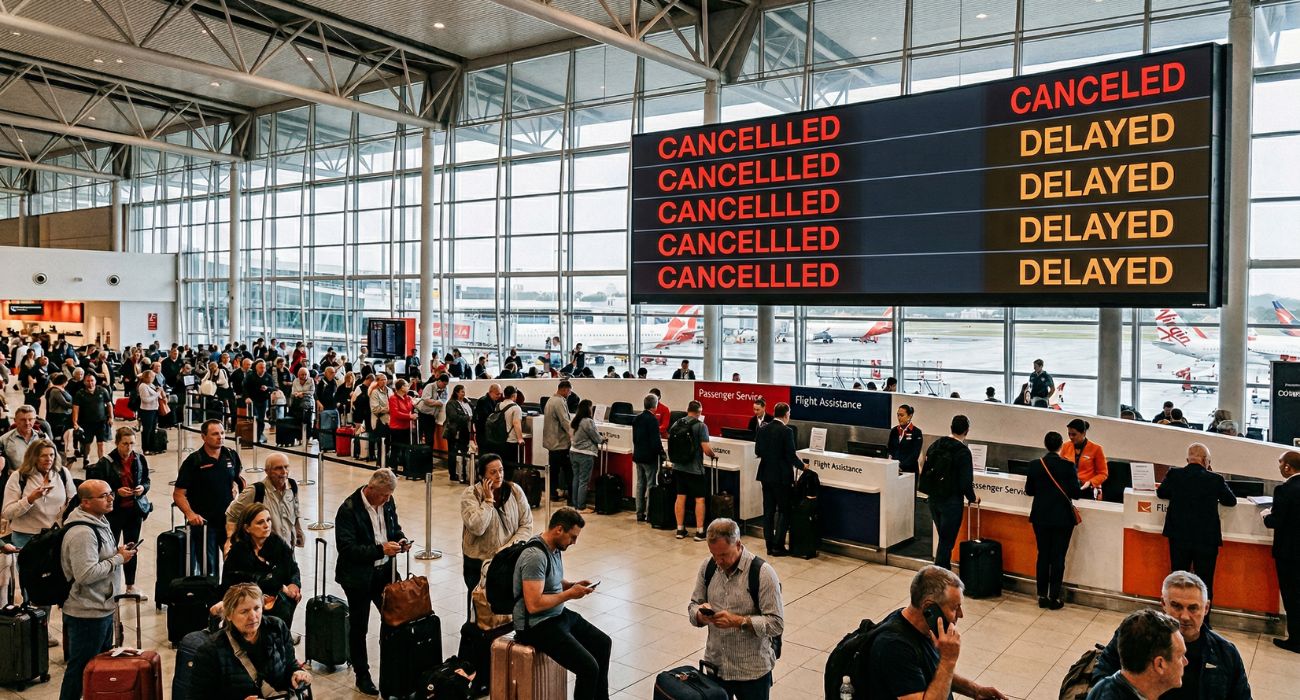 Australian Aviation Crisis: 33 Cancelled, 385 Delayed Flights Hit Sydney, Melbourne, Brisbane as Fuel Shortage Cripples Qantas, Jetstar, Virgin Australia