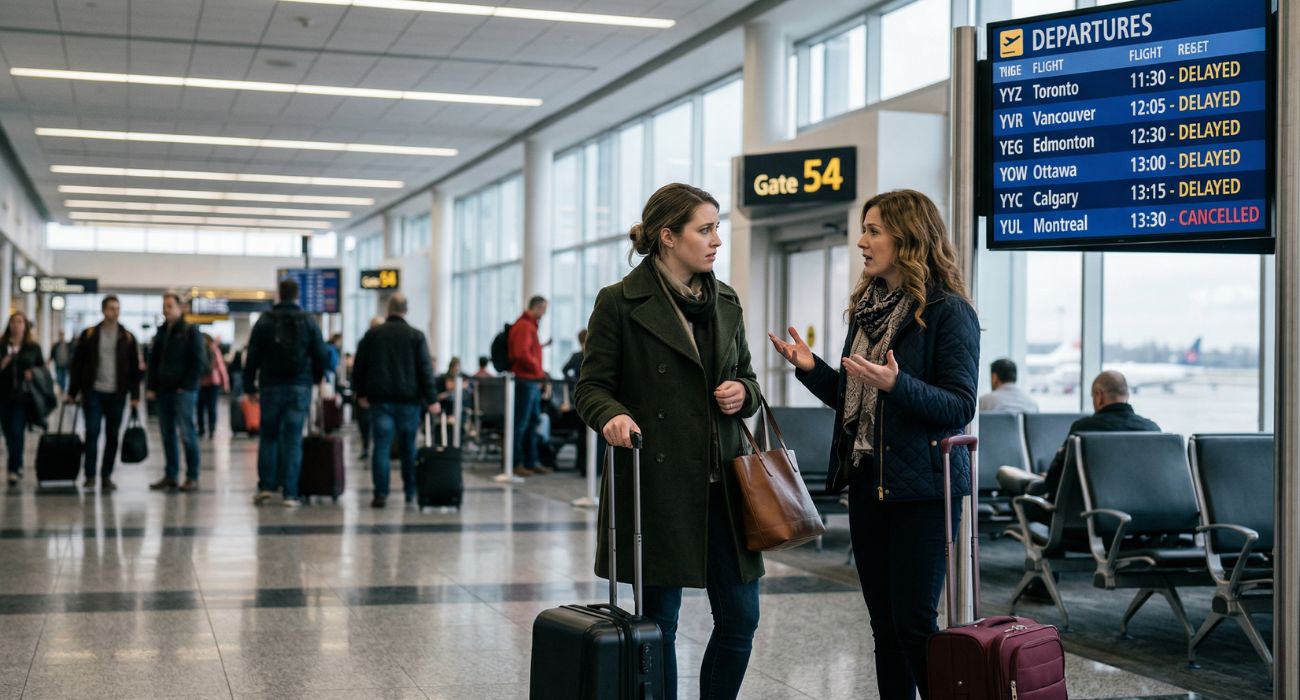 Toronto Pearson International Airport terminal during April 2026 disruptions